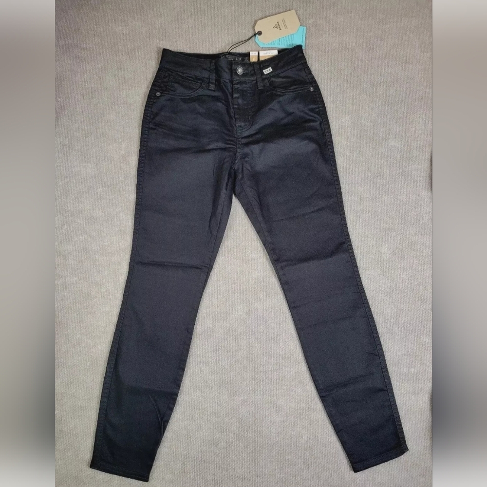 PRANA Jeans Womens 2/26 Skinny Oday Black Out Wash Designer Denim Organic Casual